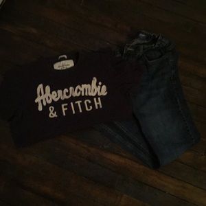 Boys Abercrombie t-shirt and old navy jeans.